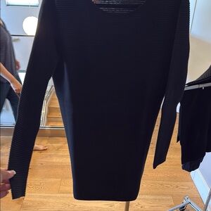 Fred Black Ribbed Knit Top